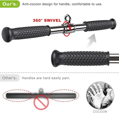 Kipika Tricep Pull Down Attachment, Cable Machine Accessories for Home Gym, Cable Machine Attachments Pulley System Gym, LAT Pull Down Attachment Weight Fitness