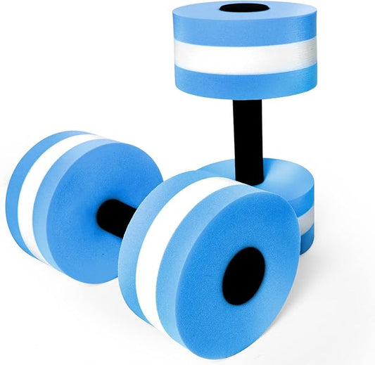 Timoo Aquatic Dumbells Set of 2 Water Dumbells Pool Resistance Water Weight Water Aerobics High-Density EVA-Foam Pool Fitness