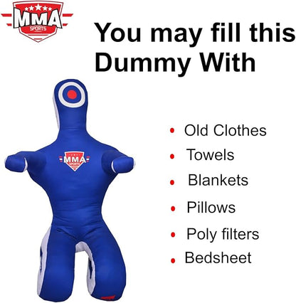 Sports Brazilian JIU Jitsu Grappling Submission Throwing Dummy Punching Heavy Bag Kick Boxing Dummies UNFILLED