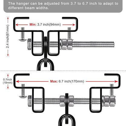 BeneLabel Punching Bag Hanger, Heavy Bag Mount, Boxing Bag Kit, Holder, Wall Mount, Accessories for Beam, 400KG Capacity