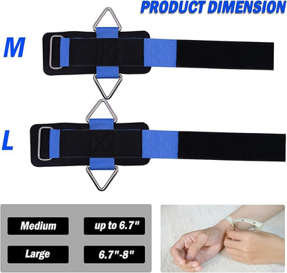 Adjustable Wrist Cuffs Neoprene Padded Straps for Cable Machines Strength Training Equipment