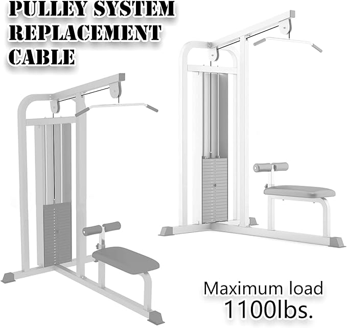 J Bryant Gym Cable Replacement 49Ft Heavy Duty 5mm Steel Wire Rope for Home Gym DIY Cable Pulley Machine System Workout Exercise Equipment