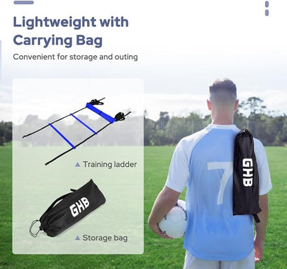 GHB Pro Agility Ladder Agility Training Ladder Speed 12 Rung 20ft with