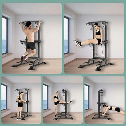 Power Tower Pull Up Bar Stand Assisted Training 330LBS