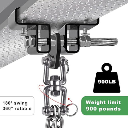 Dolibest Heavy Bag Mount, Punching Bag Hanger, I Beam Hanger, Heavy Bag Hanger for Punching Bag Accessories, Punching Bag Bracket, Beam Hanger with Swivel Hook, Ceiling Mount for Boxing Bag