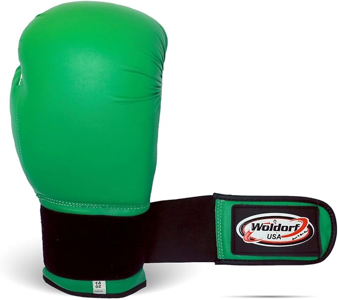 Boxing Gloves Kickboxing Muay Thai Punching Bag Vinyl Green - Durable Multi Layered Foam Padded Offers Unbeatable Price Kids and Adult Sizes