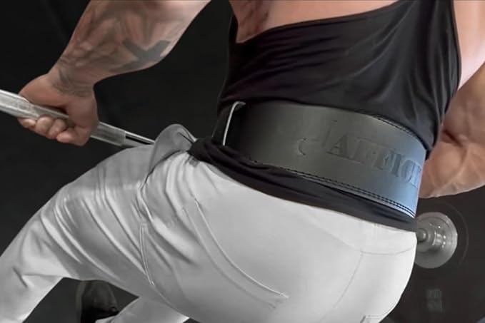 Jaffick Weight lifting Belt for 7MM Leather Pro 4 Inch