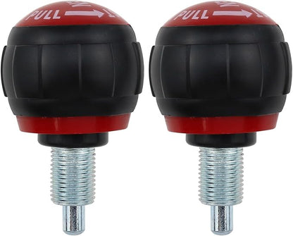 AYLIFU 2 PCS M16 Pop Pull Pin Knob Spherical Fitness Pop Pull Pin Knob Pull Pin Spring Knob Replacement Part for Fitness Equipment Bicycle Equipment Red