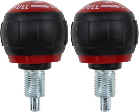 AYLIFU 2 PCS M16 Pop Pull Pin Knob Spherical Fitness Pop Pull Pin Knob Pull Pin Spring Knob Replacement Part for Fitness Equipment Bicycle Equipment Red