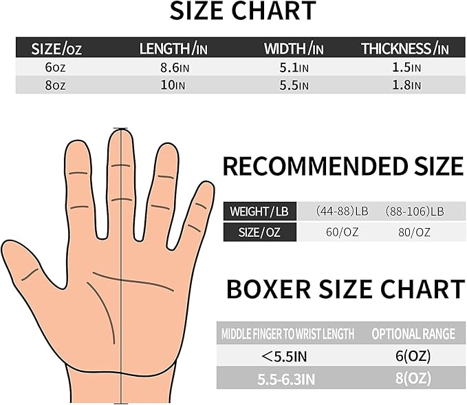 Kids Boxing Glove 6oz 8oz, Youth, Boys and Girls Training Sparring Gloves for Punching Bag, Kickboxing, Muay Thai, MMA, Gift for Age 6-15 Years