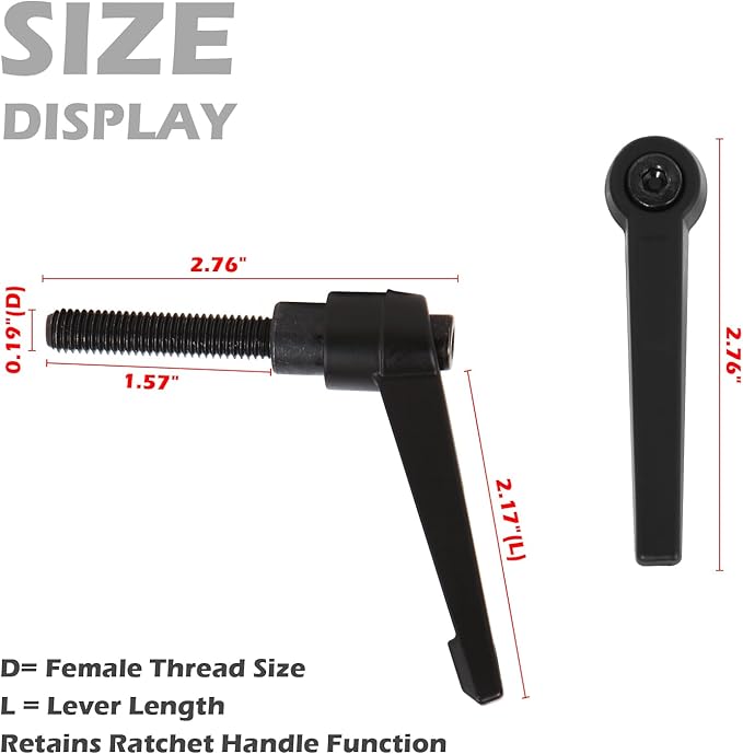 Exercise Bike Horizontal Seat bar Adjustment Lever Replacement parts for peloton Spin Bike Adjuster Handle, Alloy Adjustable Handle Accessories (black 1)