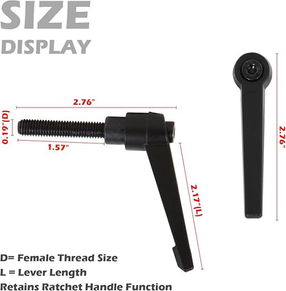 Exercise Bike Horizontal Seat bar Adjustment Lever Replacement parts for peloton Spin Bike Adjuster Handle, Alloy Adjustable Handle Accessories (black 1)