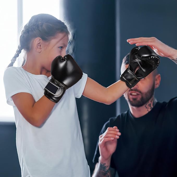 Yardwe Kids Boxing Gloves, Youth Boys and Girls Training Sparring Glove for Kickboxing, Punching Bag, MMA, Thai, Pu Leather, Sponge Liner
