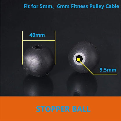 KORIKAHM Fitness Pulley Cable 118/157 / 197/236 Inch, LAT Pulldown Cable Replacement Gym Thick 6mm for Pulley System Cable Machine Accessories, PU Coating Steel Wire Rope with Stopper Ball