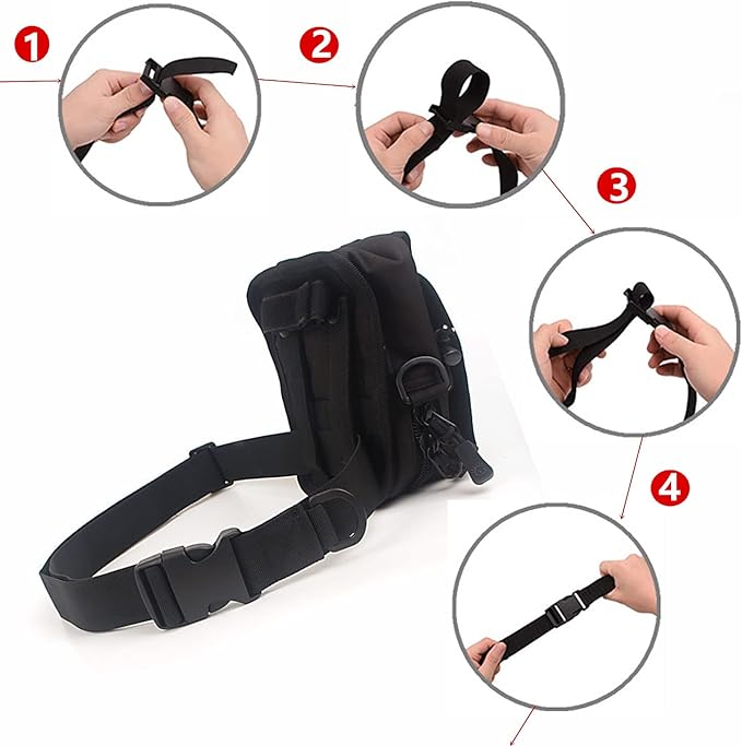 Rock Climbing Chalk Bag, goldhik Bouldering Chalk Bags with Quick-Clip Belt and 3 Pockets, Great Equipment for Rock Climbing, Gym Training, Gymnastics, Weightlifting