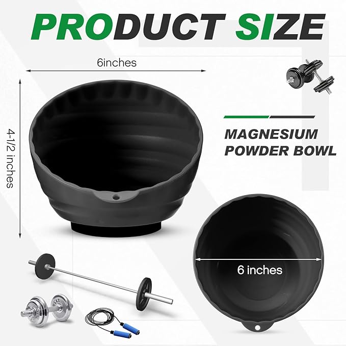 Gym Chalk Bowl Container Magnetic Chalk Holder Weightlifting Workout Gym Multi Position Chalk Bowl Accessory