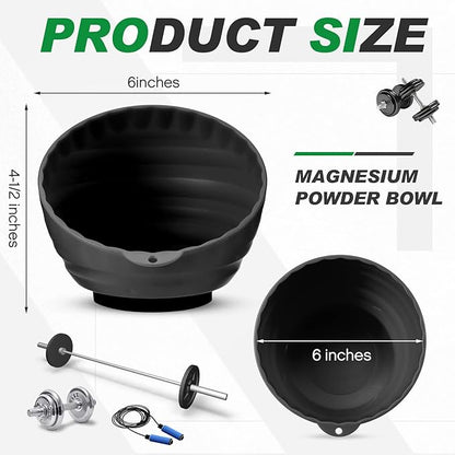 Gym Chalk Bowl Container Magnetic Chalk Holder Weightlifting Workout Gym Multi Position Chalk Bowl Accessory