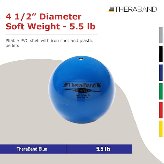 THERABAND Soft Weight 4.5" Diameter, 5.5LB