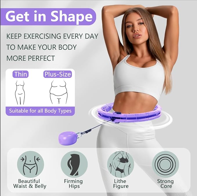 U1-28/30 Knots, Magnetic Lock Smart Weighted Hula Hoop