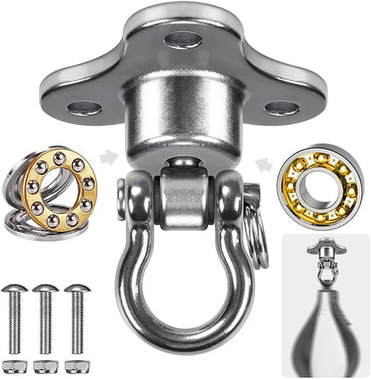 BeneLabel Speed Bag Swivel - Stainless Steel Speedbag Swivel with 360° Rotation - Boxing Bearing Swivel for Punching Bag - Easy Setup On Hanging Punching Speed Bag Platform Stand