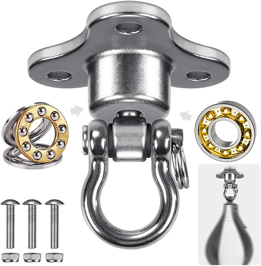 BeneLabel Speed Bag Swivel - Stainless Steel Speedbag Swivel with 360° Rotation - Boxing Bearing Swivel for Punching Bag - Easy Setup On Hanging Punching Speed Bag Platform Stand