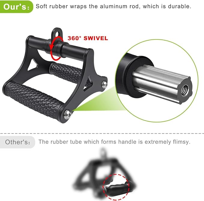 Kipika Tricep Pull Down Attachment, Cable Machine Accessories for Home Gym, Cable Machine Attachments Pulley System Gym, LAT Pull Down Attachment Weight Fitness