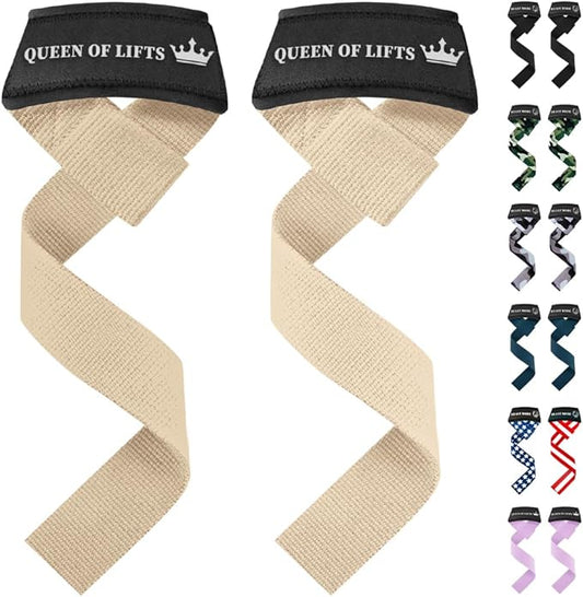 TECEUM Wrist Lifting Straps with Neoprene Padding Support – Heavy Duty Wrist Workout Straps For Men and Women – Ideal for Powerlifting, Strength Training, Bodybuilding