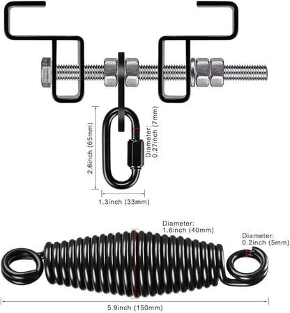 Dolibest Heavy Duty Steel Beam Hanger, Heavy Bag Mount, I Beam Heavy Bag Hanger for Punching Bag Hanger Boxing Muay Thai Training (with Spring)