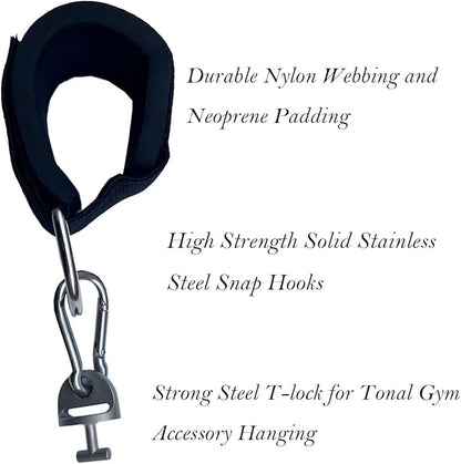 Ankle Workout Straps for Tonal Gym Machine,Hot Pink Adjustable Ankle Strap Attachments for Tonal,with Special Tonal Adapter Accessory