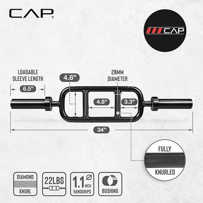 CAP Barbell 2' Solid Olympic Triceps Bar (OBIS-34SB-3)