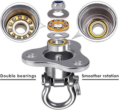 BeneLabel Speed Bag Swivel - Stainless Steel Speedbag Swivel with 360° Rotation - Boxing Bearing Swivel for Punching Bag - Easy Setup On Hanging Punching Speed Bag Platform Stand