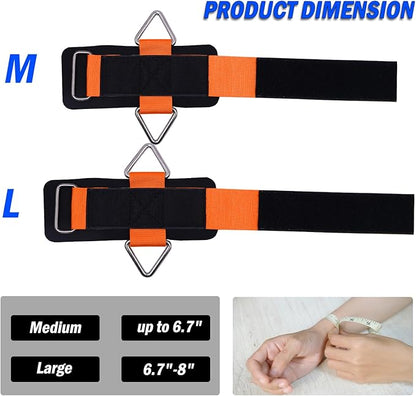 Adjustable Wrist Cuffs Neoprene Padded Straps for Cable Machines Strength Training Equipment