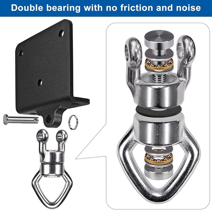 SELEWARE Punching Bag Hanger with Bearings Heavy Bag Beam Mount Hardware 360° Swivel Boxing Bag Hanger I Beam Heavy Bag Hanger Beam Mount Hooks for Hanging Heavy Punching Bag Sandbag 1000 LB Capacity