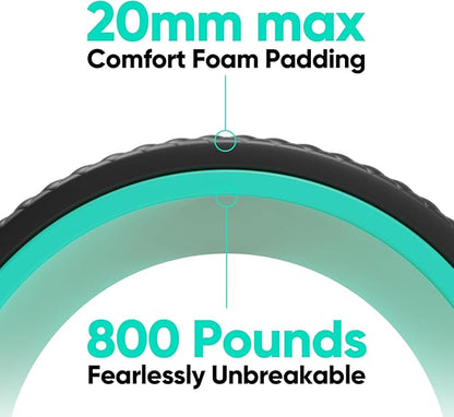 FitBeast Back Roller - Deep Tissue Massage Wheel, Yoga Wheel & Back Stretcher for Pain Relief
