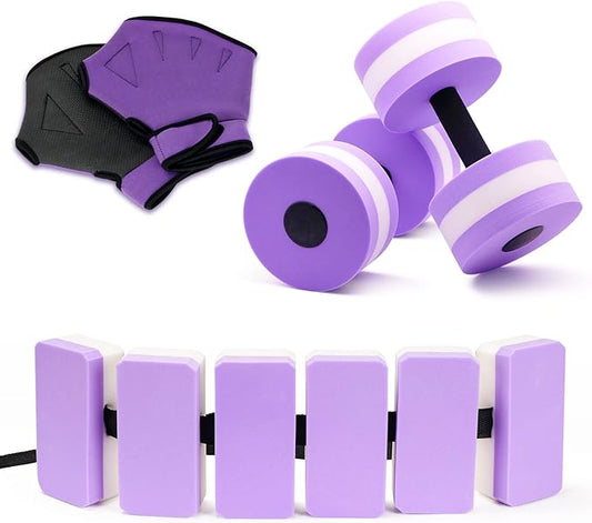 UNAOIWN Water Dumbbell Set for Aquatic Aerobics Exercise, Water Weights Equipment, Training Aid for Aquatic Fitness, Water Workout Fitness Tool