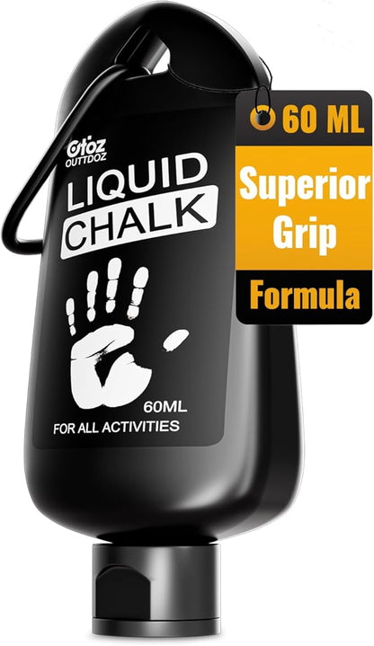 60ML Superior Grip Liquid Chalk Mess-Free Gym Chalk for Weightlifting, Gymnastics, Rock Climbing, Dancing, Dries in Seconds. Package May Vary.