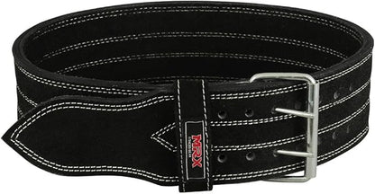 MRX Powerlifting Leather Belt 4" Wide 10mm Thickness 2 Prong