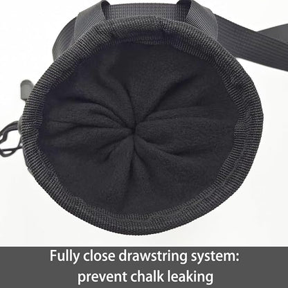 FX Chalk Bag for Climbing Gymnastics Weightlifter Chalk Bag with Back Zip Pocket and Adjustable Belt