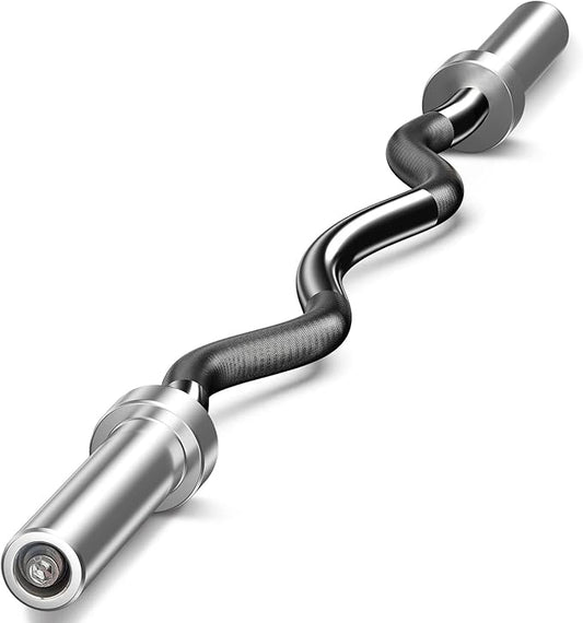 Elevens Olympic Barbell Training Curl Weight Bar 300LBS/330LBS/700LBS /1000LBS/1500LBS Capacity,Chrome