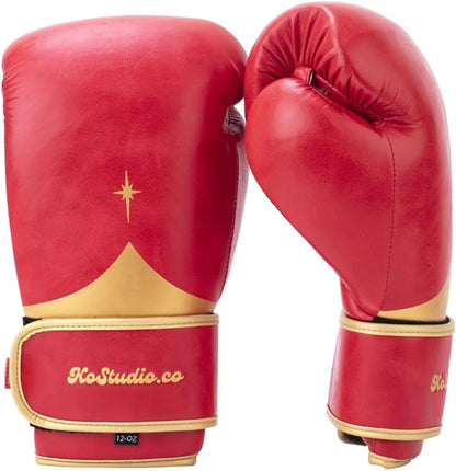 Boxing Gloves for Men & Women - Leather Gloves for Heavy Bag, Punching Bag,Muay Thai, MMA, Kickboxing, Gym Training, Sparring Pro-Style Guantes de Boxeo 12oz 14oz 16oz