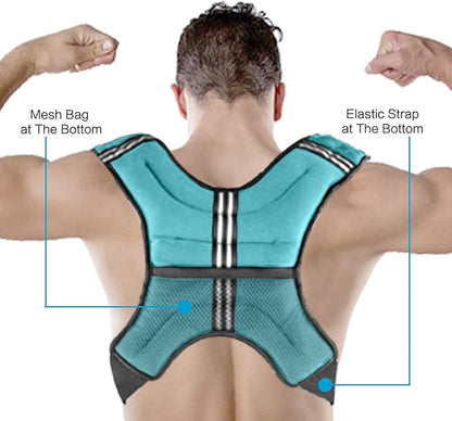 Weighted Vest Weight Vest for Men Women Kids Weights Included, Body Weight Vests Adjustable for Running, Training Workout, Jogging, Walking