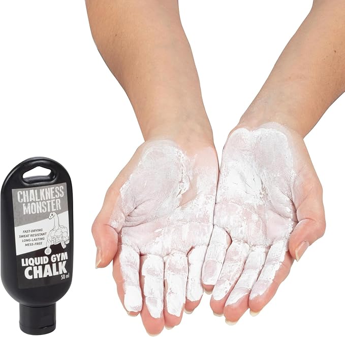 Chalkness Monster Liquid Gym Chalk - Mess-Free - Premium Sweat Resistant Long Lasting Grip - Quick Dry Hand Grip for Gymnastics, Rock Climbing, Power Lifting and More