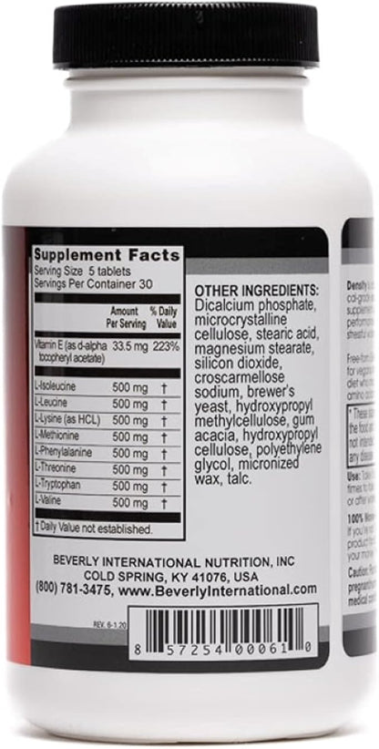 Beverly International Density, 150 tablets. Essential Amino Acids (EAAs). Boost Your Body's EAAs and Build Muscle Easier with Density. Complete and Balanced formula. Unlock Your VEGAN Potential!