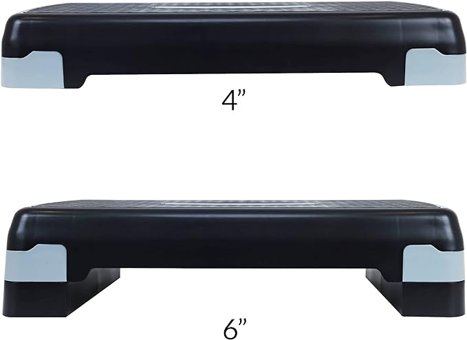 Signature Fitness Adjustable Workout Aerobic Stepper Step Platform Trainer 27-Inch, Multiple