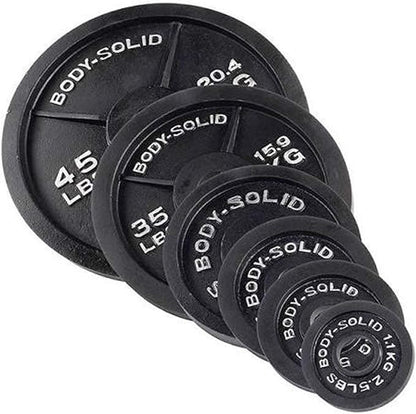 Body-Solid Cast Iron Olympic Weight Plate Set 2 Inch