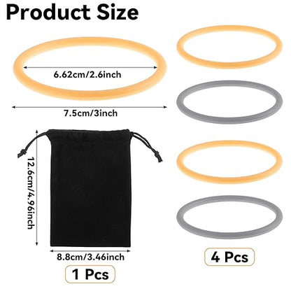 4Pcs Patella Bands Basketball, Silicone Fine Knee Bands for Knee Pain, Elastic Patellar Tendon Support Strap, Fixed Leg Patella Band Knee Brace Rings for Jumpers Running Hiking Running