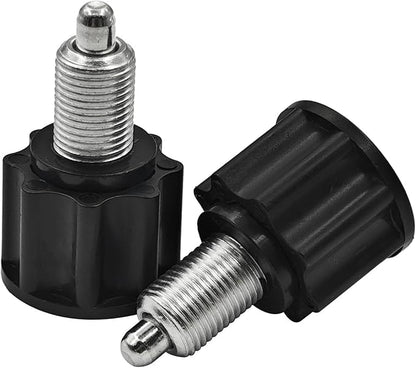 2 PCS M16 Pop Pull Pin Knob Pull Pin Spring Knob for Fitness Equipment, Bicycle Equipment Exercise Bike Replacement Parts, Black