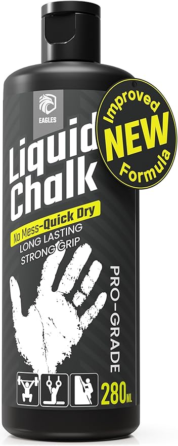 EAGLES Pro Grade Liquid Chalk 50, 120 or 280ml Mess-Free Chalk for Weightlifting, Gymnastics Rock Climbing, Dancing, Pole Grip, Sports & Workout Chalk - Sweat-Resistant and Long Lasting
