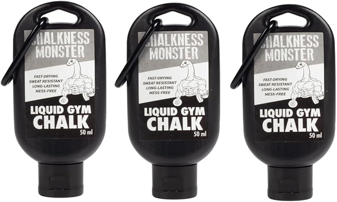 Chalkness Monster Liquid Gym Chalk - Mess-Free - Premium Sweat Resistant Long Lasting Grip - Quick Dry Hand Grip for Gymnastics, Rock Climbing, Power Lifting and More