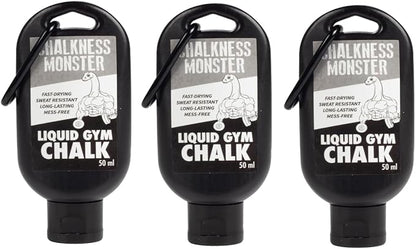 Chalkness Monster Liquid Gym Chalk - Mess-Free - Premium Sweat Resistant Long Lasting Grip - Quick Dry Hand Grip for Gymnastics, Rock Climbing, Power Lifting and More